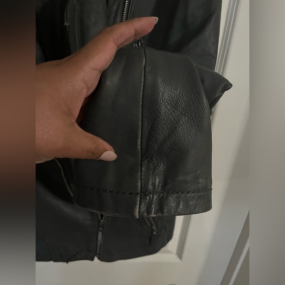 Michael Kors Leather Biker Jacket - Picture 7 of 12